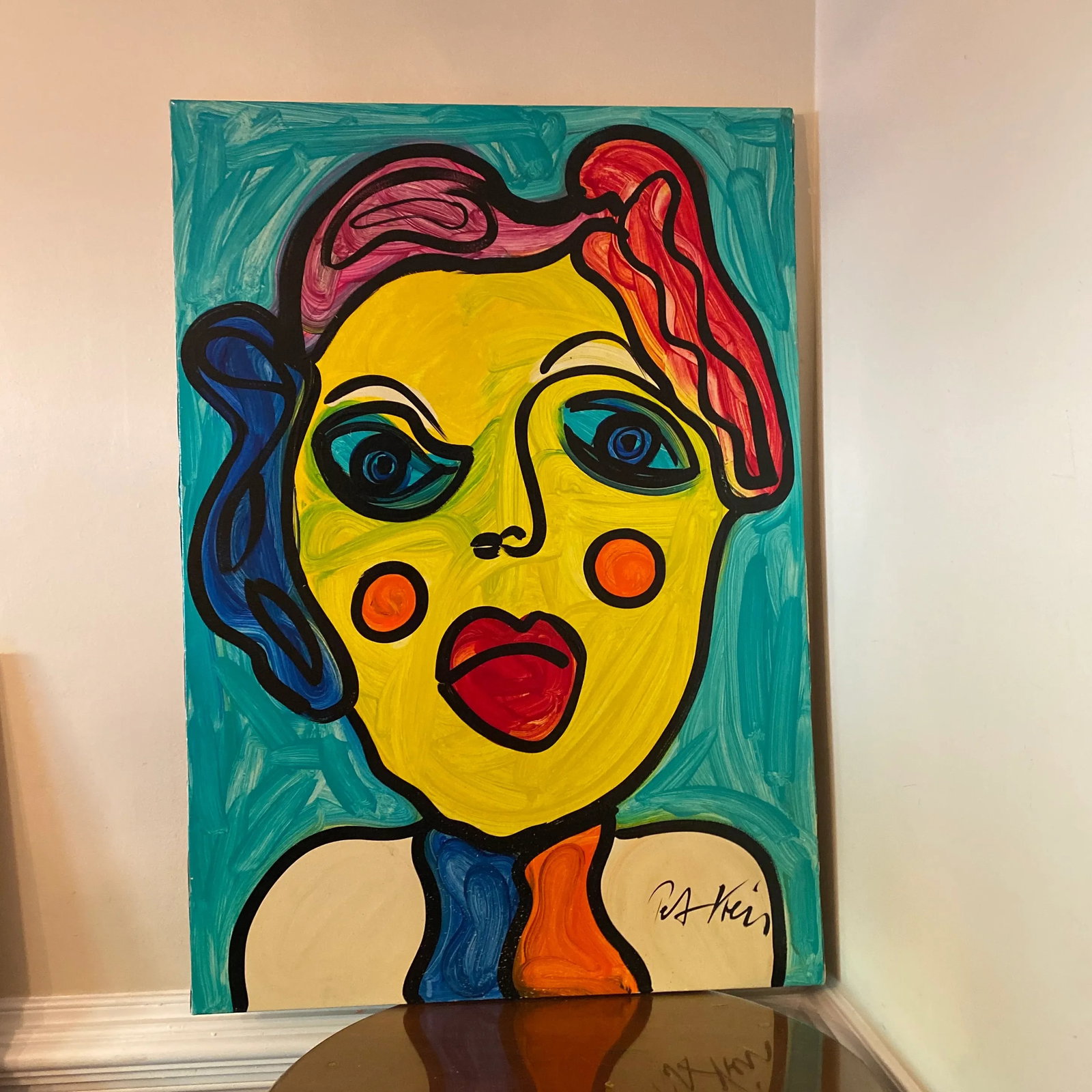1970s Abstract Oil on Canvas Painting by Peter Keil - 5