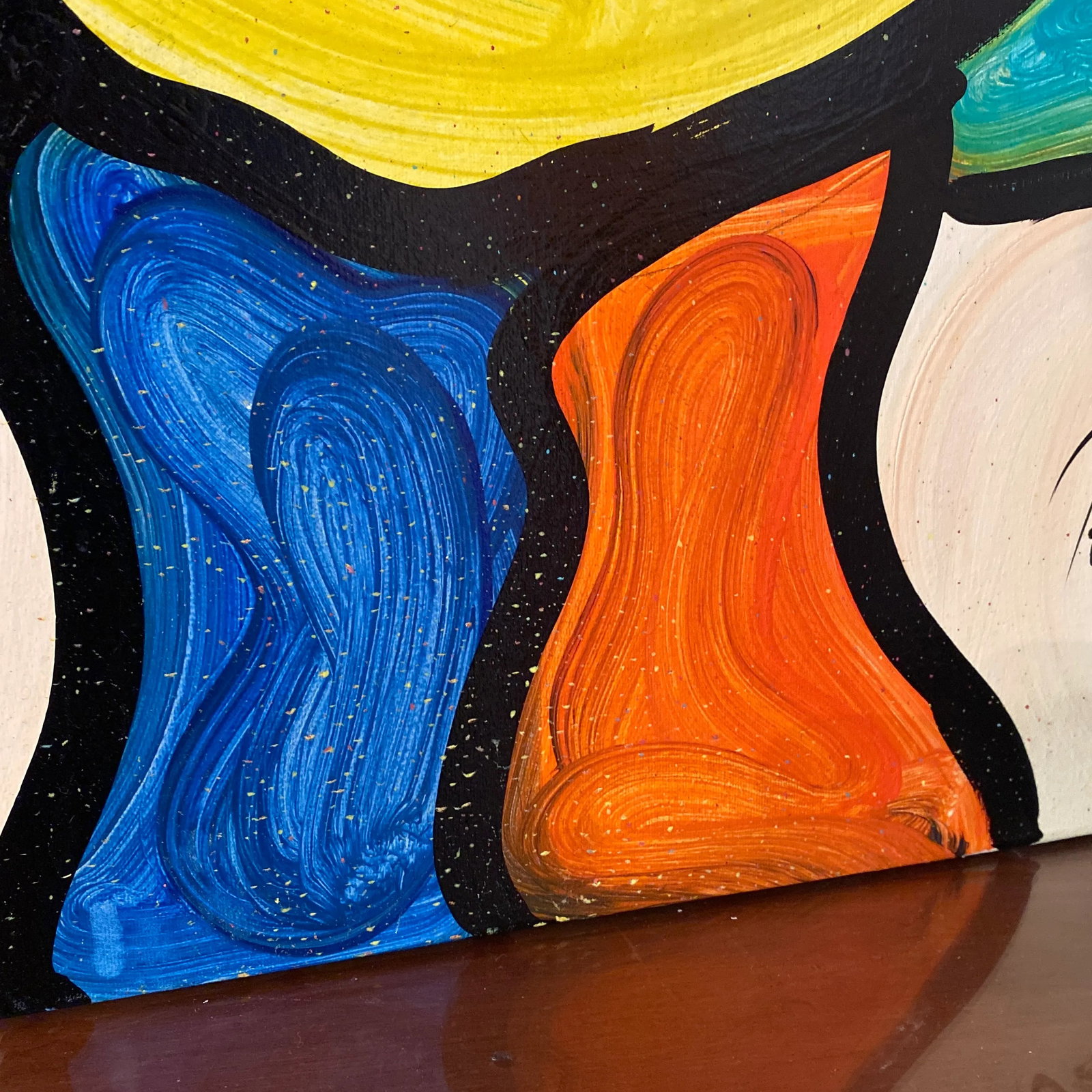 1970s Abstract Oil on Canvas Painting by Peter Keil - 7