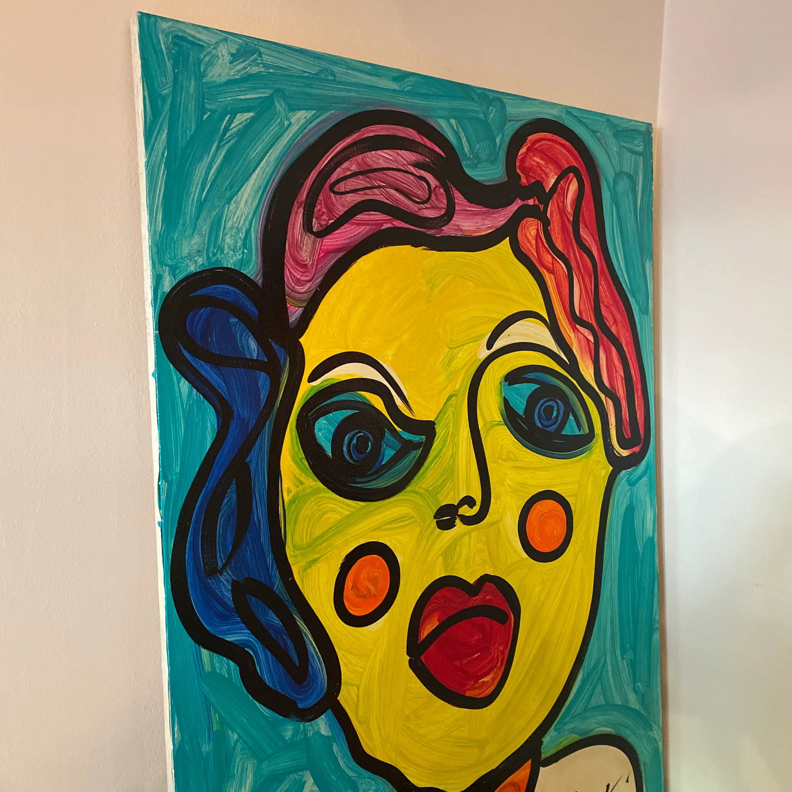 1970s Abstract Oil on Canvas Painting by Peter Keil - 8