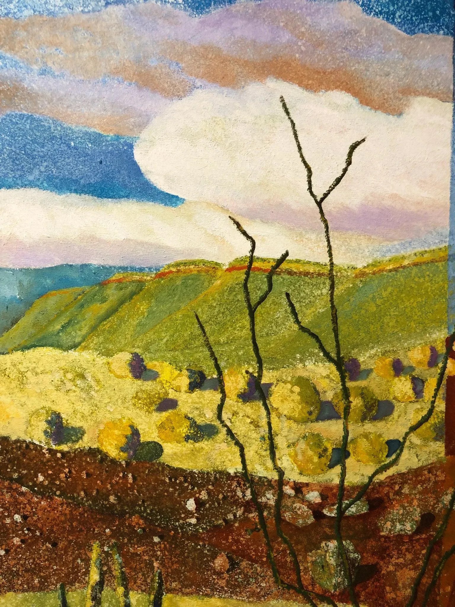 Borderlands Multimedia Oil on Canvas Signed on the Bottom - 6