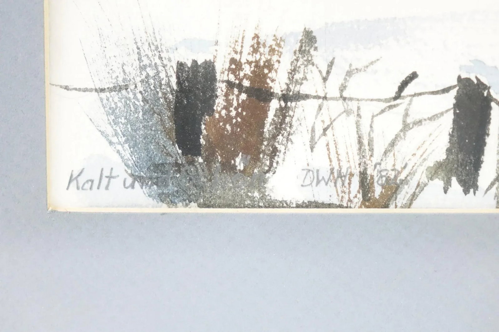 Echoes of the Frozen Alps - Original Watercolor on Paper Signed - 5