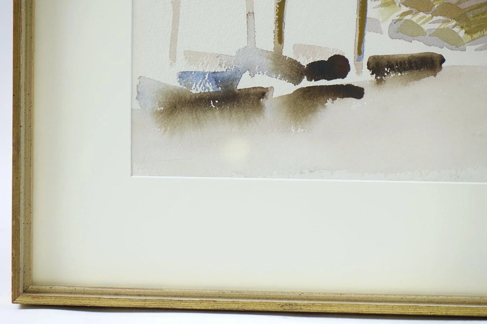 Late 20th Century Snowbound Lobster Man Original Watercolor on Paper Signed - 6