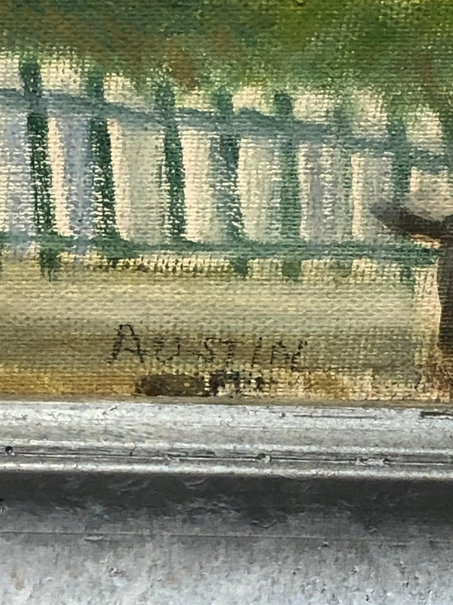 "Summer Rhythms" - Early 20th Century Beach Original Oil on Board Signed on the Bottom, Framed - 6