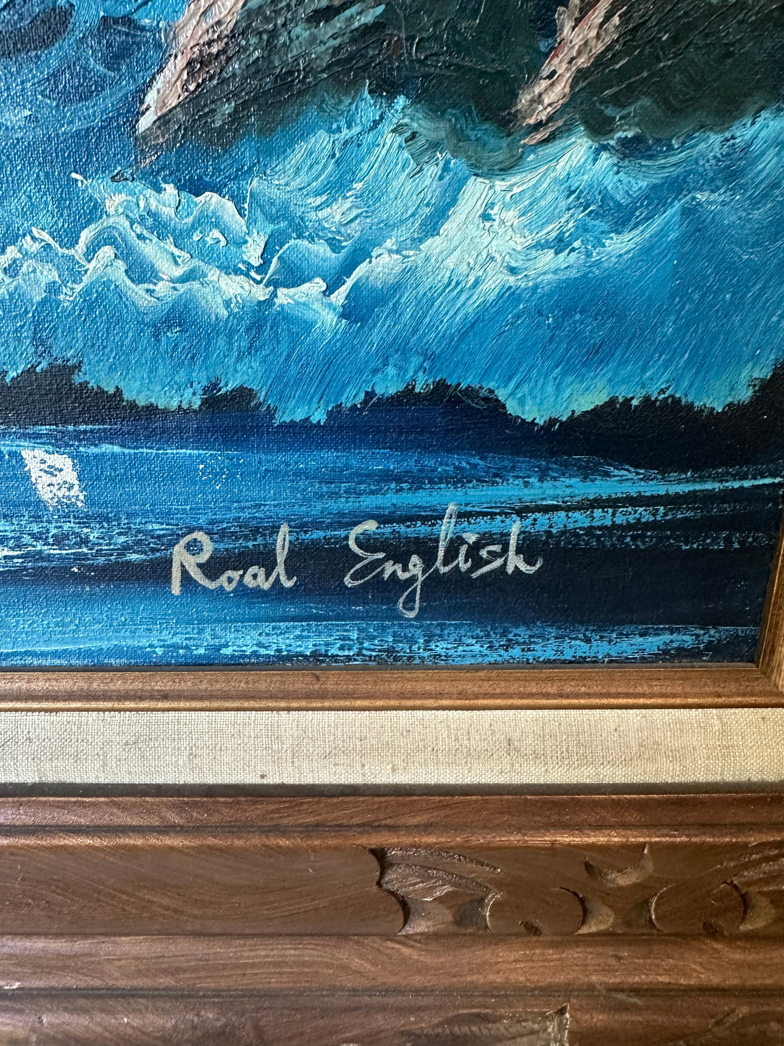 1970s Framed and Signed Seascape Painting - 8