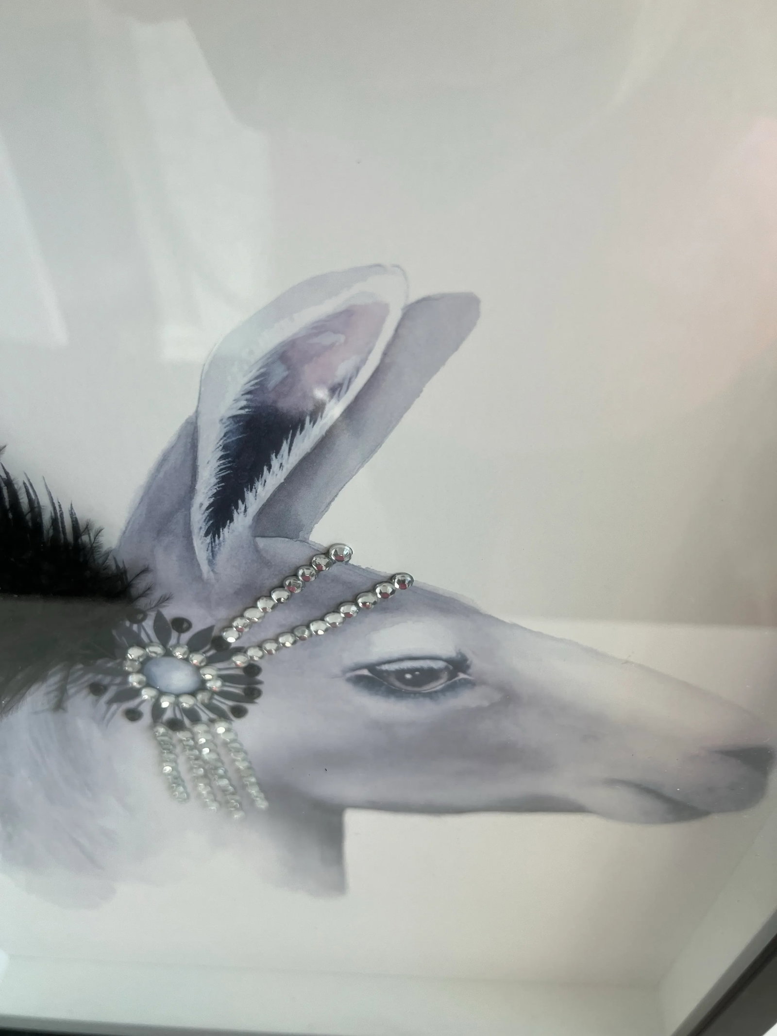Ivy Bronx Classy Llama Embellished Giclee Wall Framed Art - 7