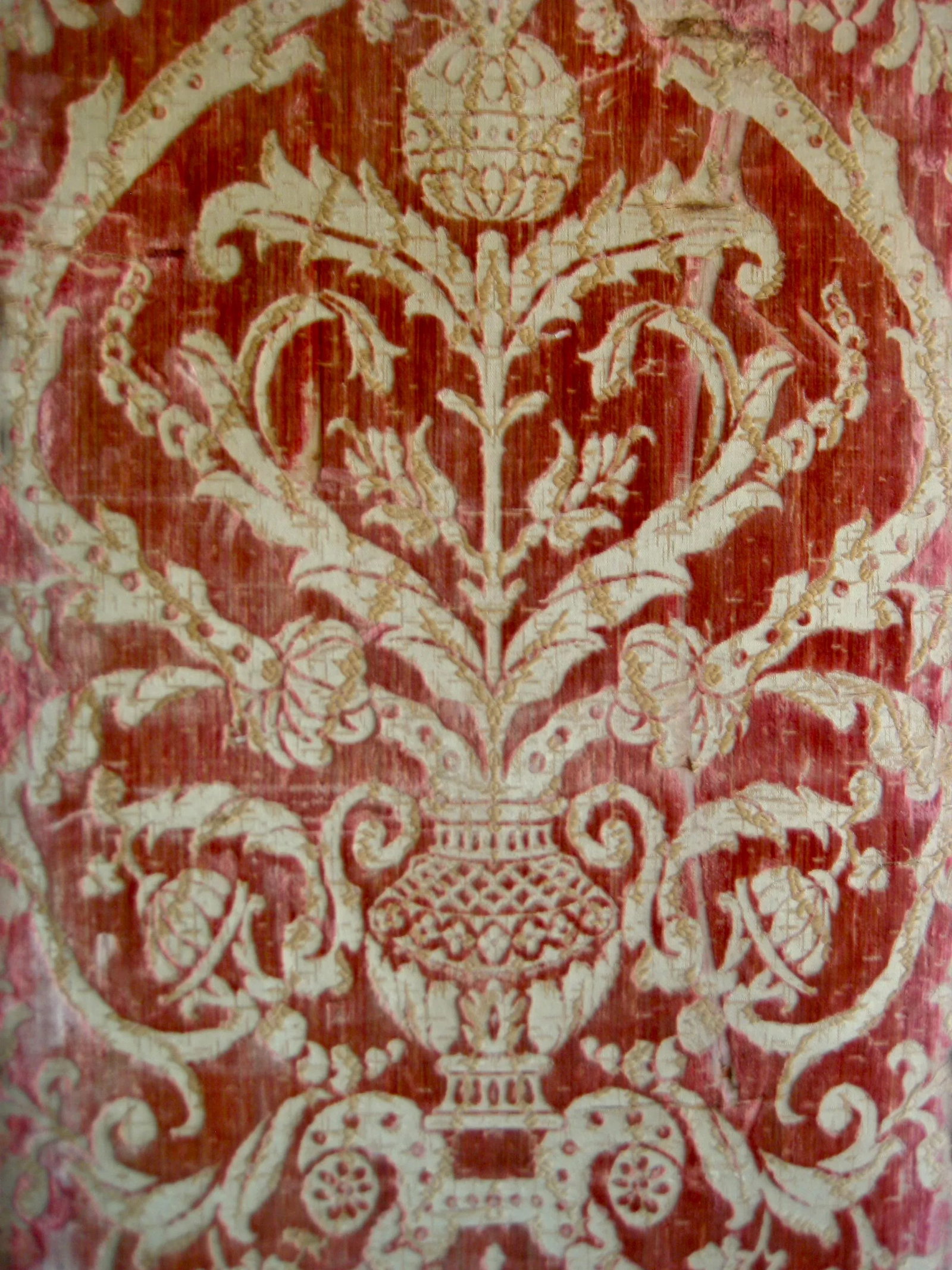 Venetian Silk Cut Velvet Panel Wall Tapestry 17 Century - 3