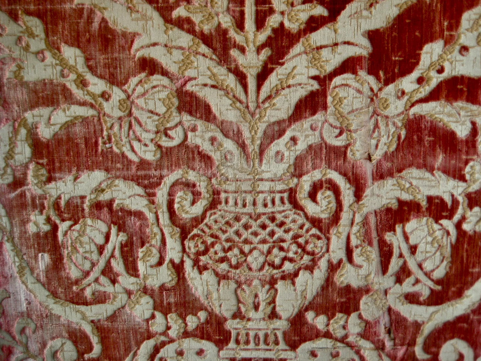 Venetian Silk Cut Velvet Panel Wall Tapestry 17 Century - 5