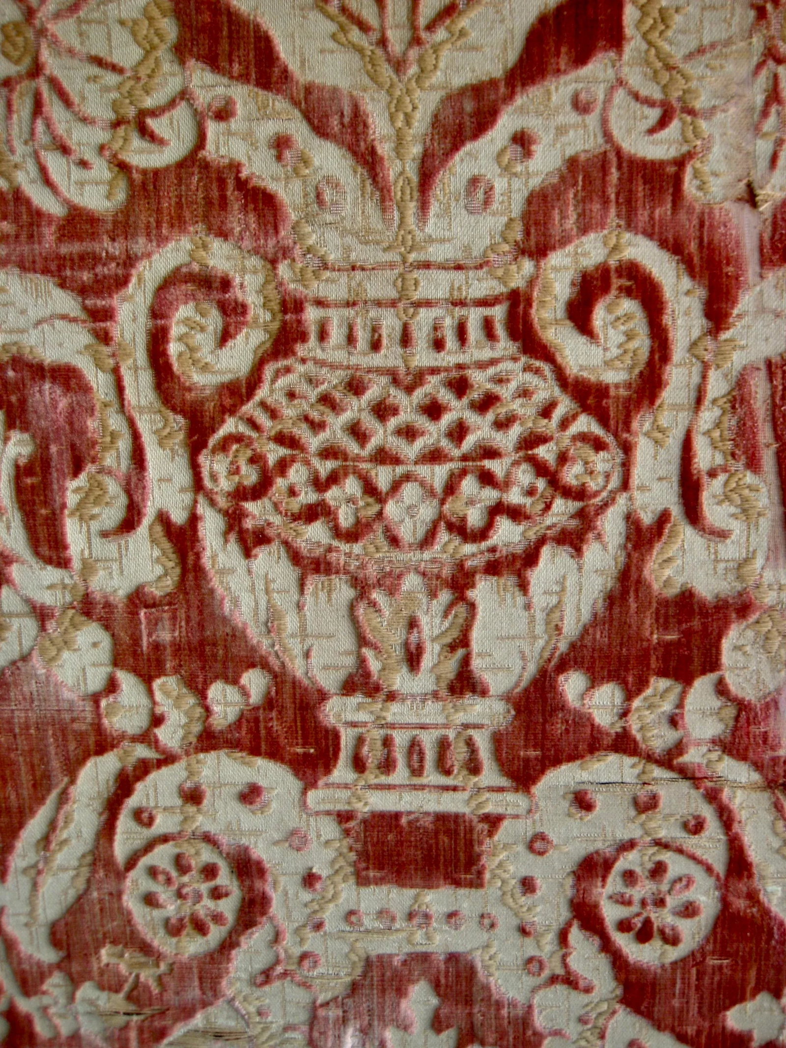 Venetian Silk Cut Velvet Panel Wall Tapestry 17 Century - 8