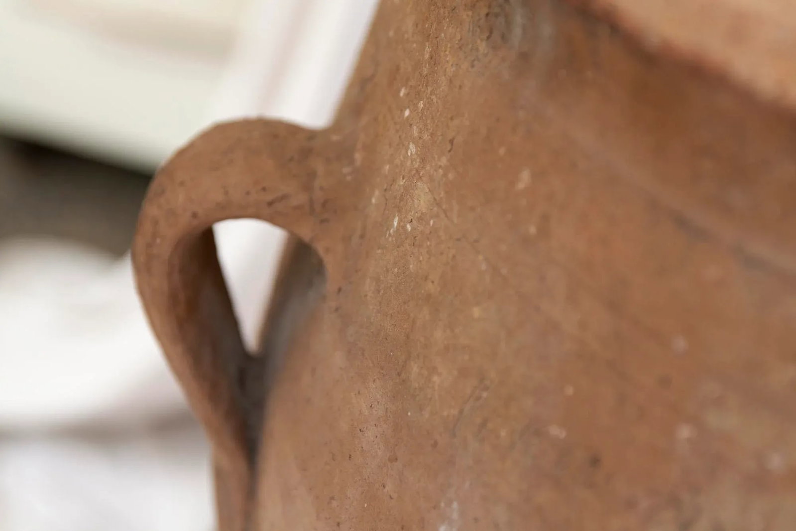 Vintage French Terra Cotta Olive Oil Jug - 11