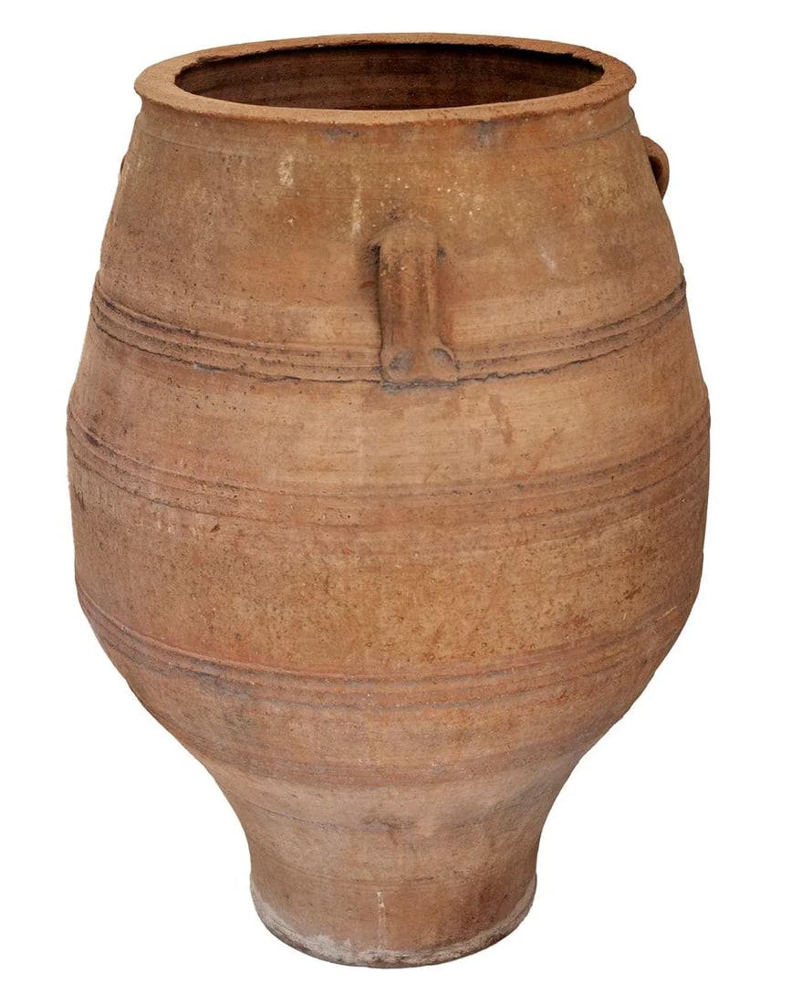 Vintage French Terra Cotta Olive Oil Jug - 2