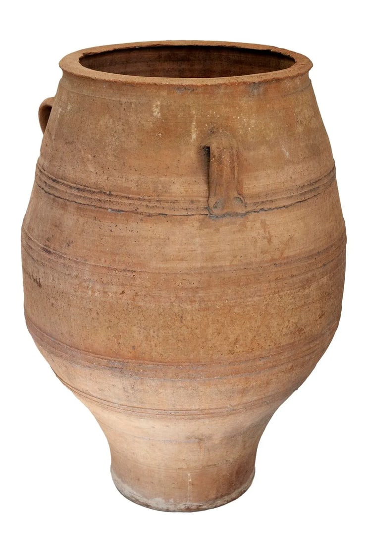 Vintage French Terra Cotta Olive Oil Jug - 5