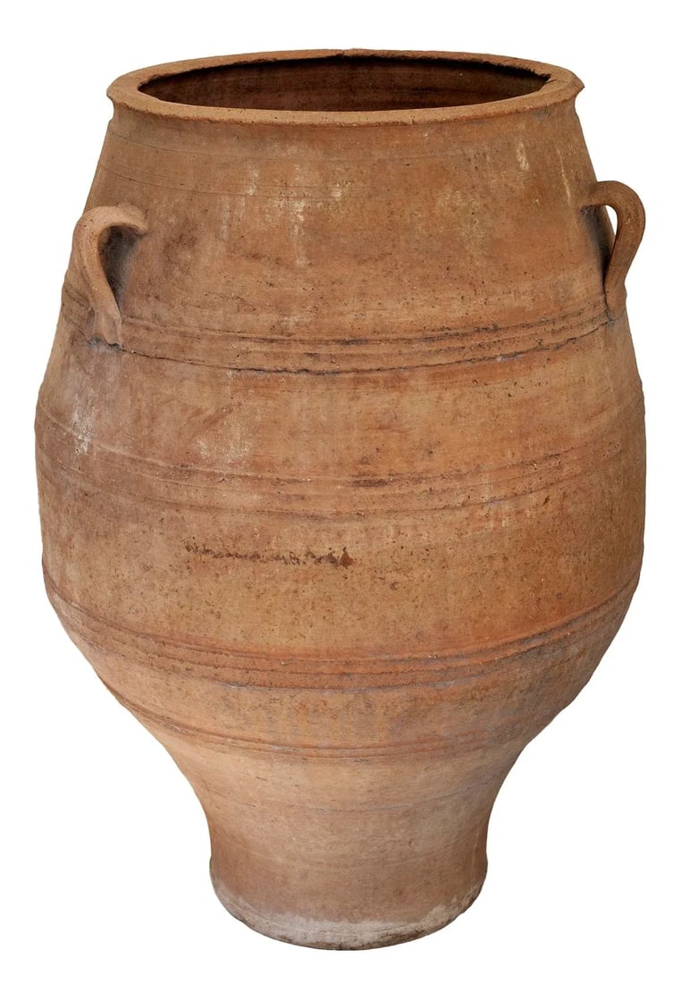 Vintage French Terra Cotta Olive Oil Jug - 6