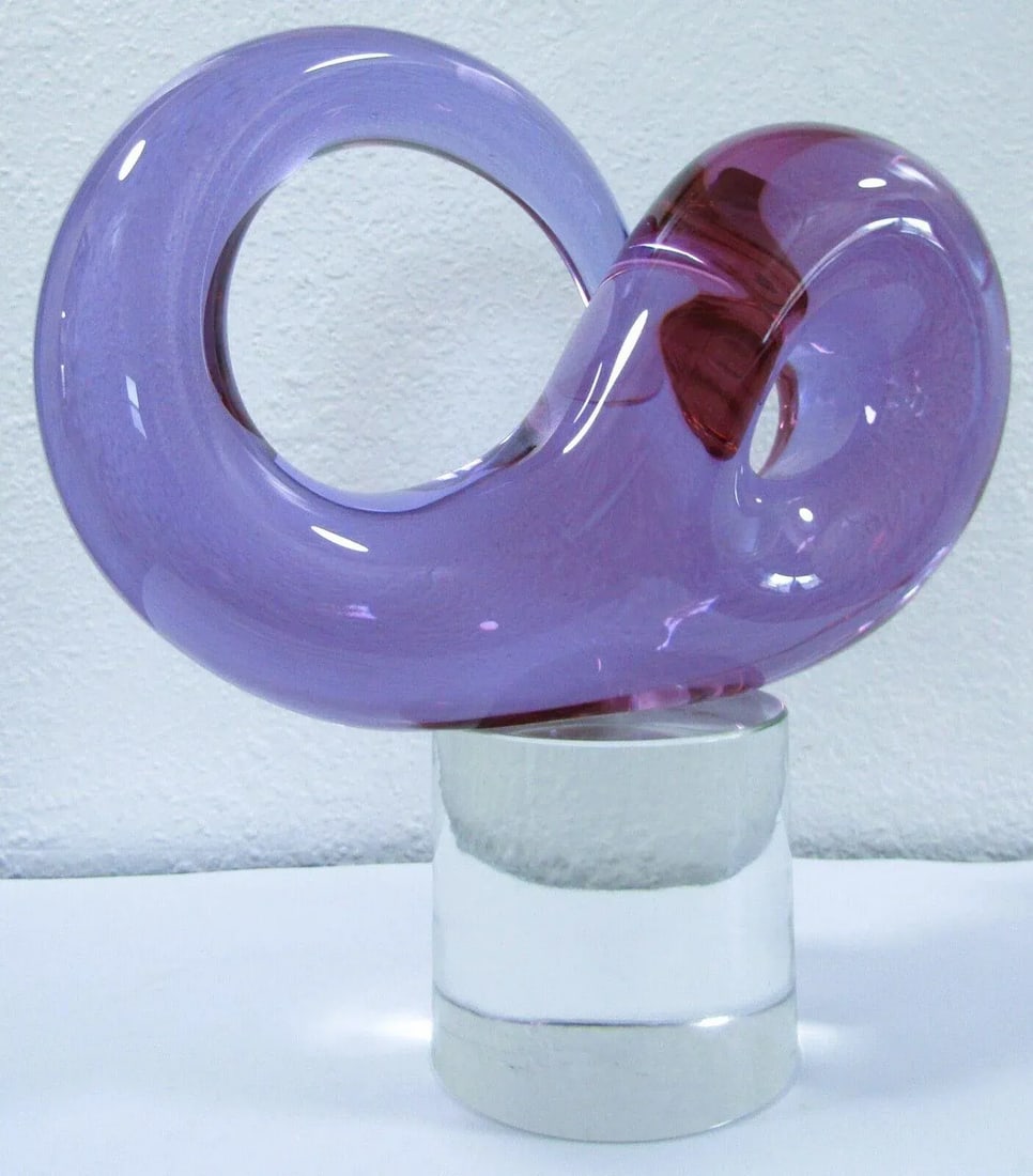 Livio Seguso Italian, Italian Murano Art Glass Abstract Sculpture 1973 - 10