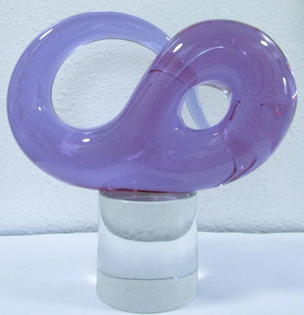 Livio Seguso Italian, Italian Murano Art Glass Abstract Sculpture 1973 - 11