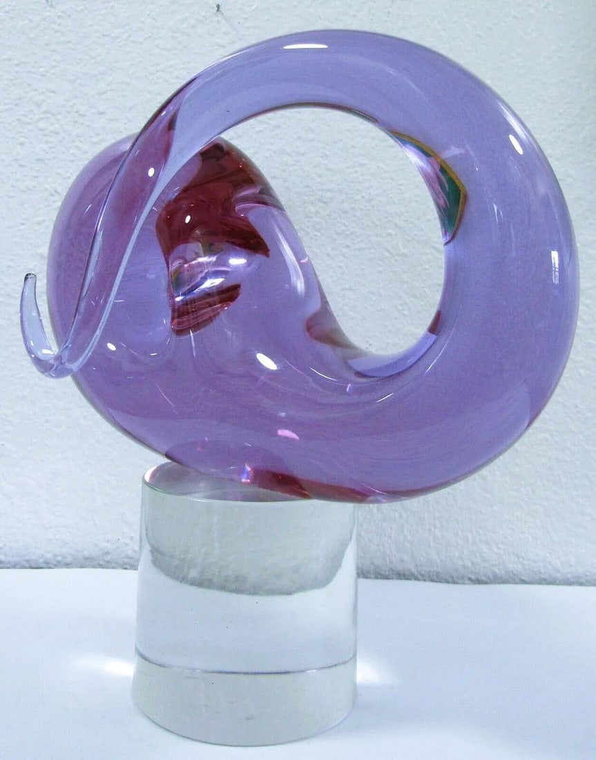 Livio Seguso Italian, Italian Murano Art Glass Abstract Sculpture 1973 - 2