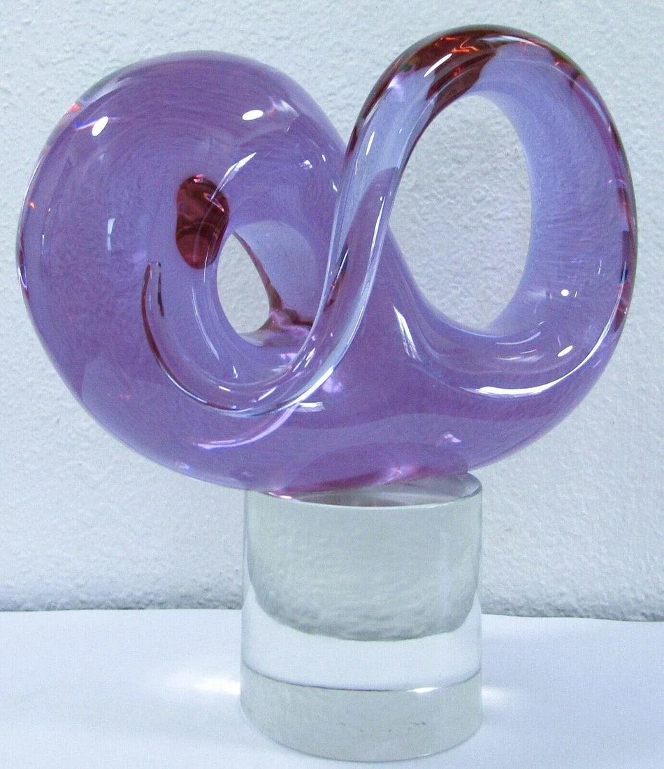 Livio Seguso Italian, Italian Murano Art Glass Abstract Sculpture 1973 - 4