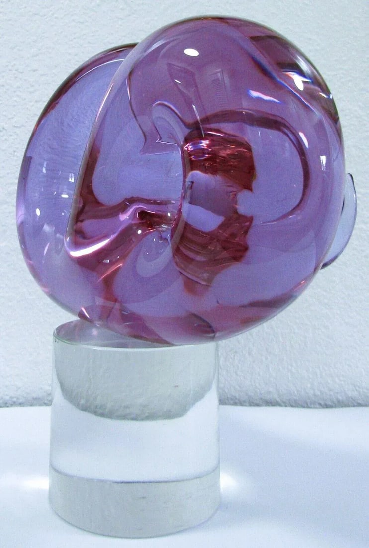 Livio Seguso Italian, Italian Murano Art Glass Abstract Sculpture 1973 - 6