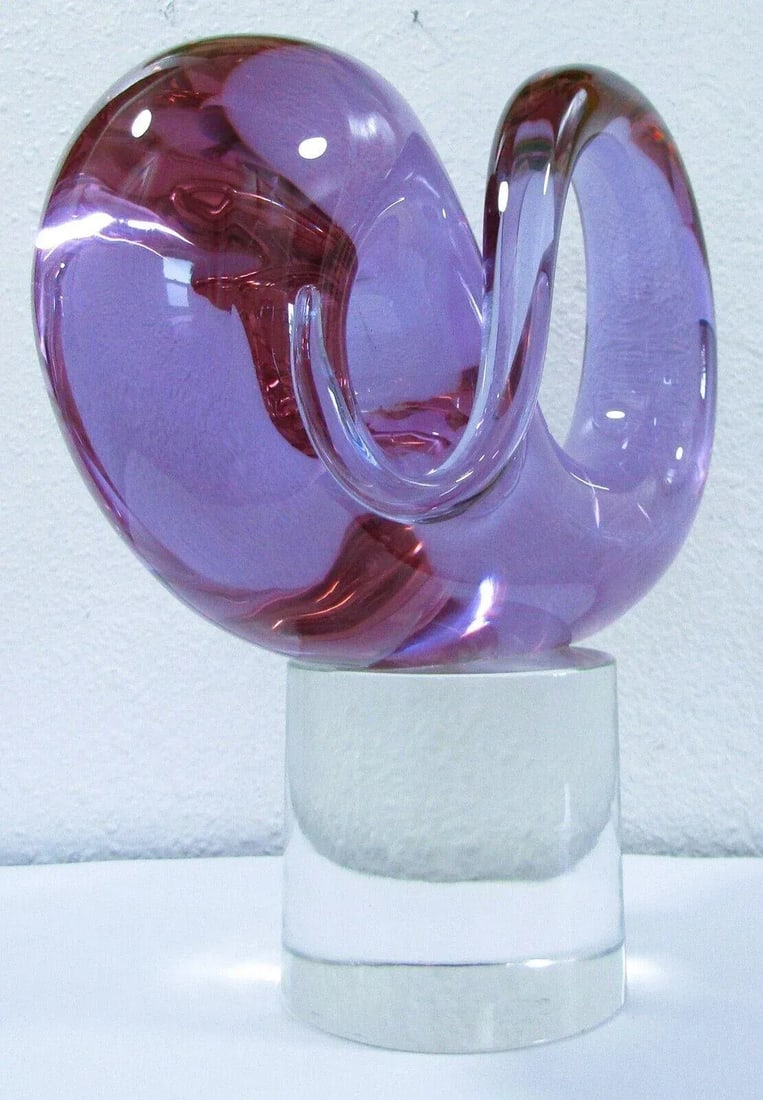 Livio Seguso Italian, Italian Murano Art Glass Abstract Sculpture 1973 - 8