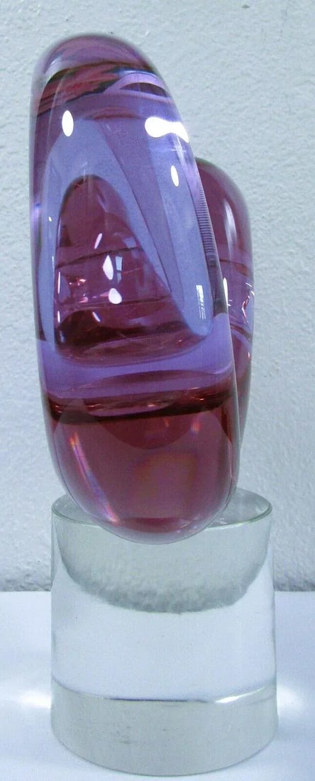 Livio Seguso Italian, Italian Murano Art Glass Abstract Sculpture 1973 - 9