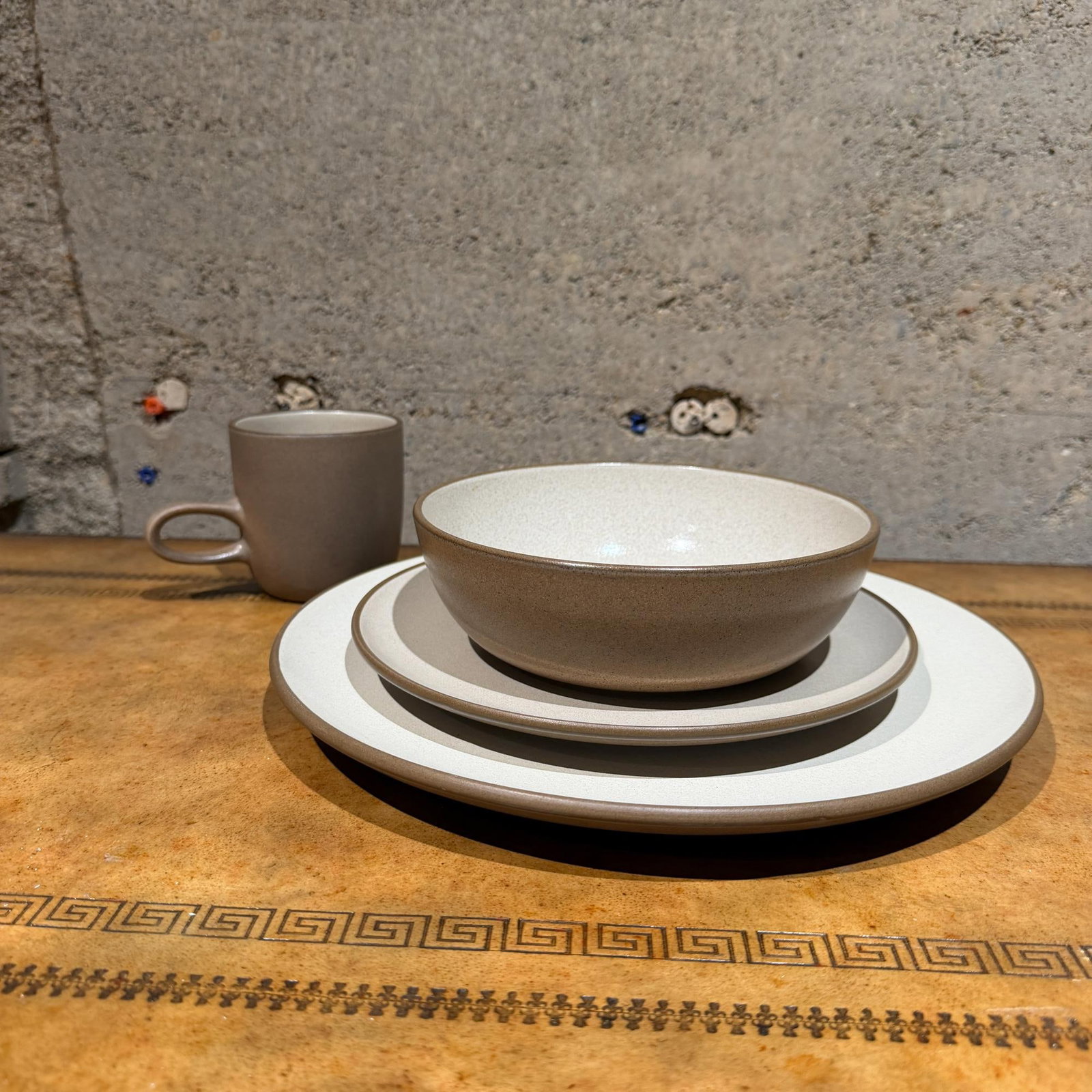Vintage 1960s Edith Heath Sausalito 4-Piece Stoneware Dinnerware Set Mid-Century - 7
