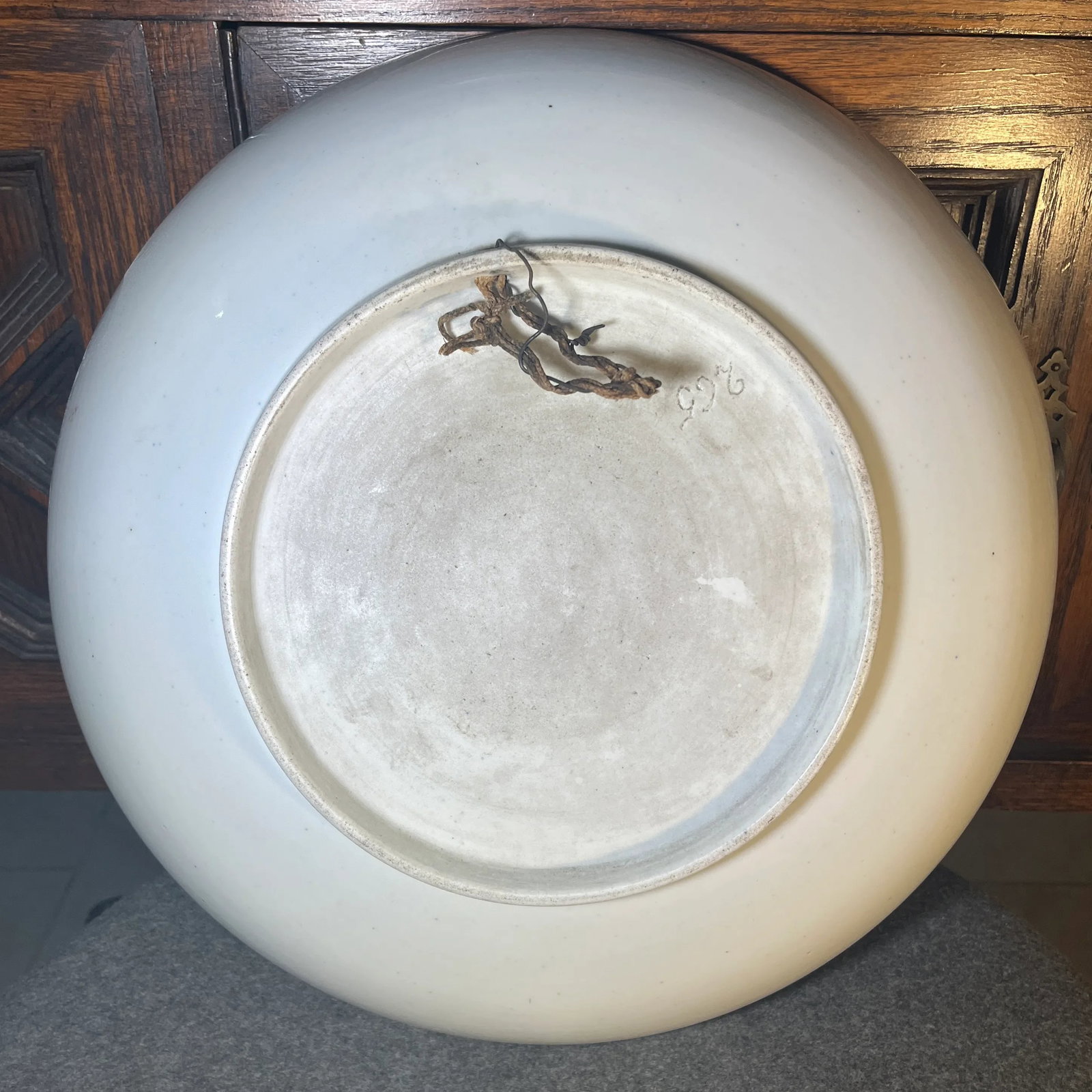 Antique Blue and White Porcelain Wall Plate - 6