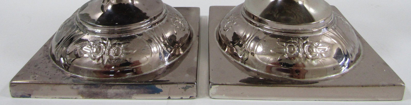 Antique Fraget N Plaque Sabbath Candlesticks 19th Century Judaica, a Pair - 12