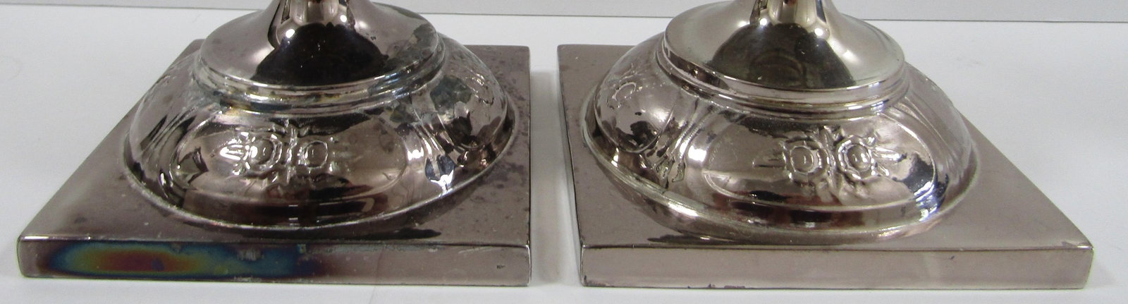 Antique Fraget N Plaque Sabbath Candlesticks 19th Century Judaica, a Pair - 13