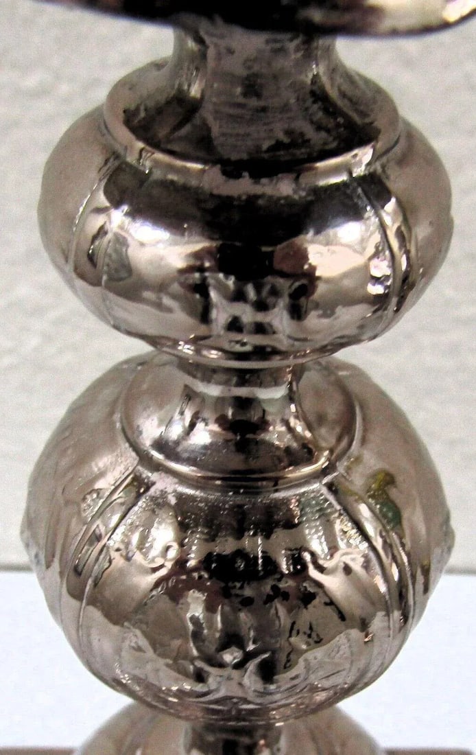 Antique Fraget N Plaque Sabbath Candlesticks 19th Century Judaica, a Pair - 4