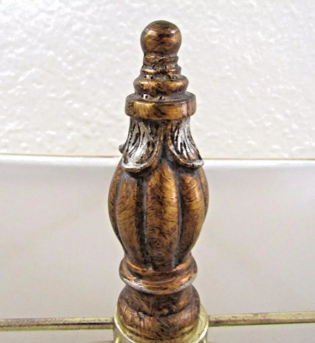 Boulle Style Gold Table Lamp With Shade - 3