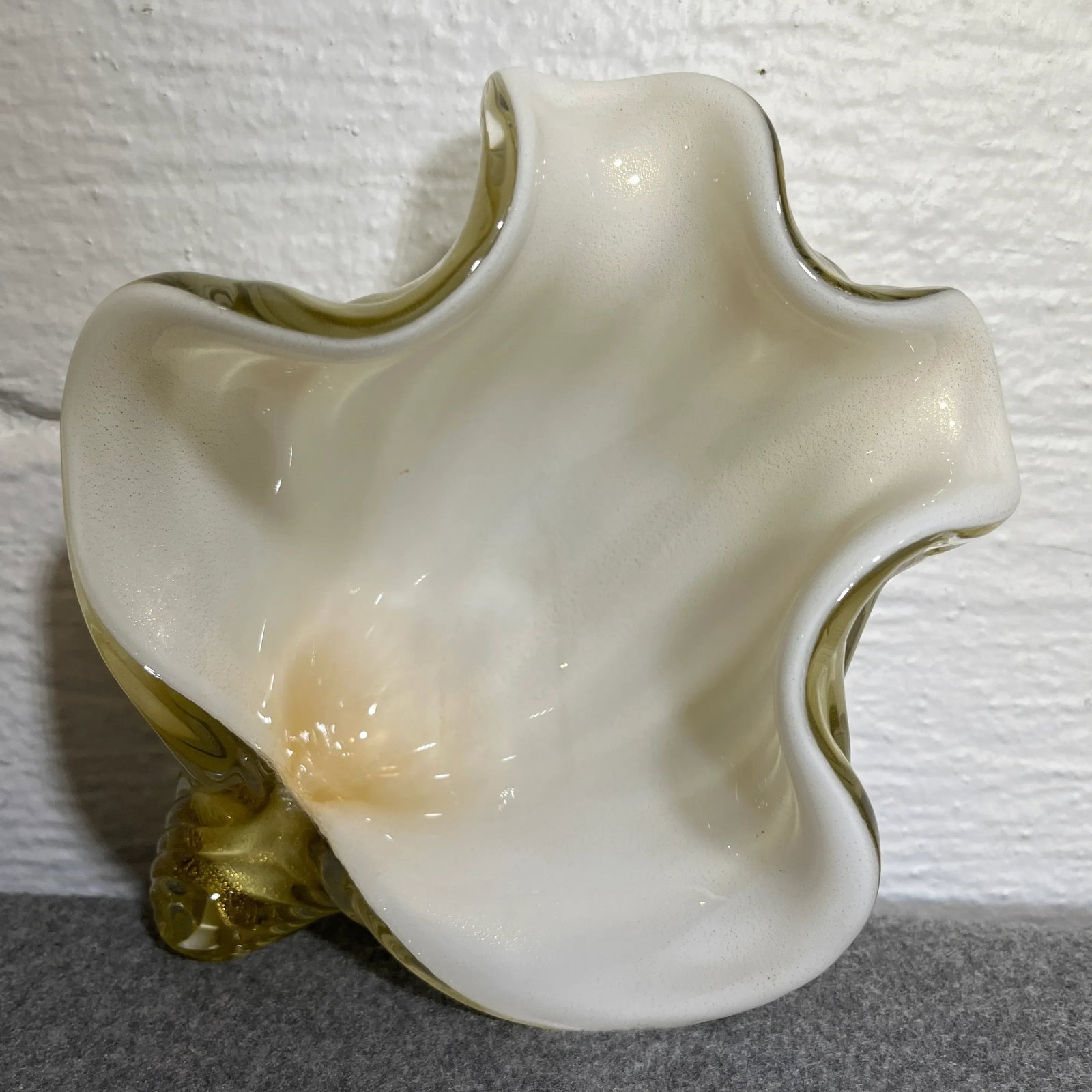 Vintage Murano Barbini Attributed Cased Glass Sea Shell Bowl - 10