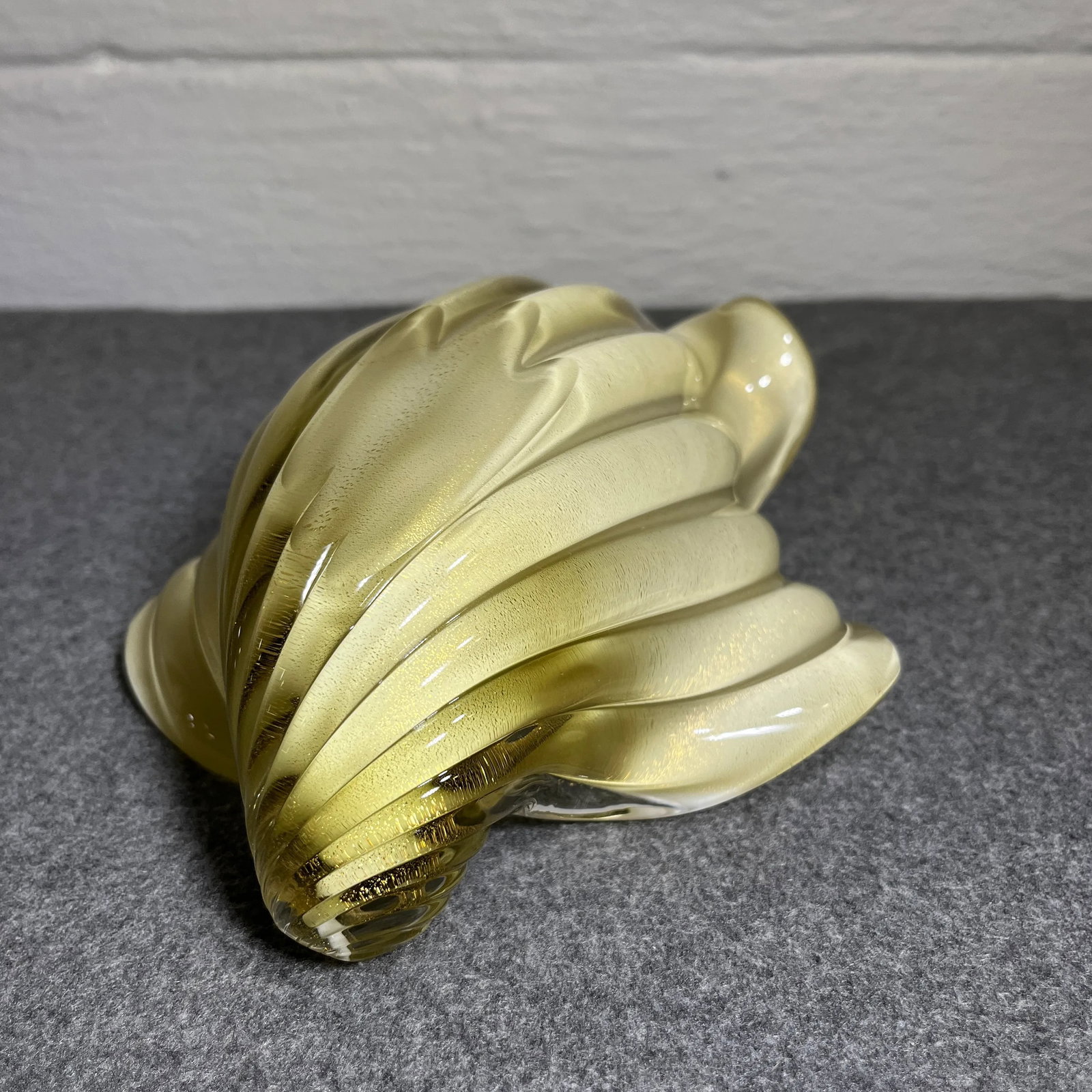Vintage Murano Barbini Attributed Cased Glass Sea Shell Bowl - 7