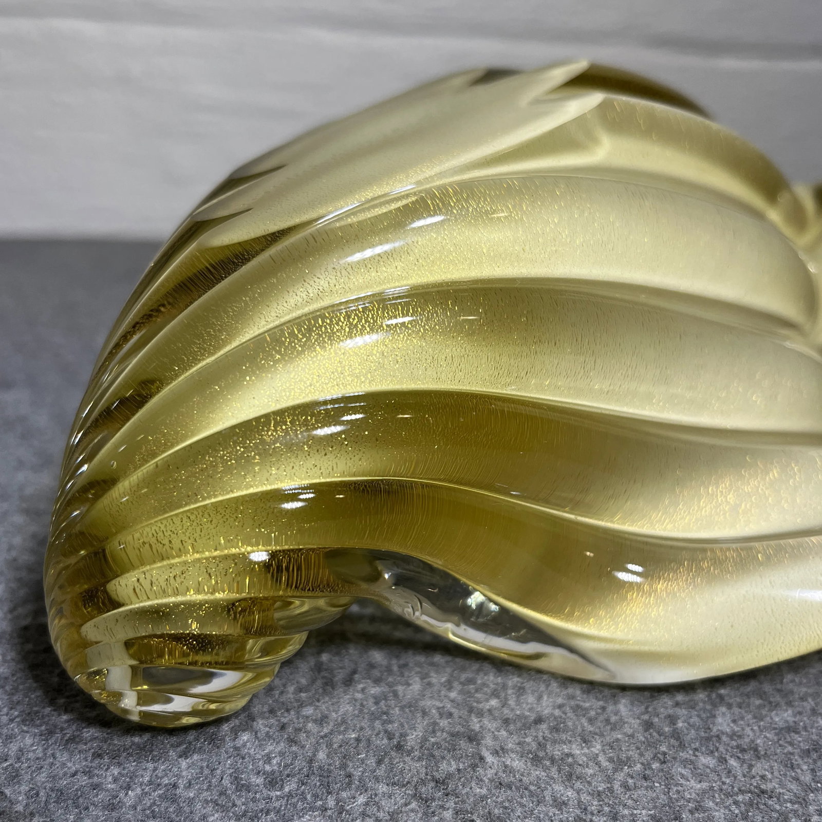 Vintage Murano Barbini Attributed Cased Glass Sea Shell Bowl - 9