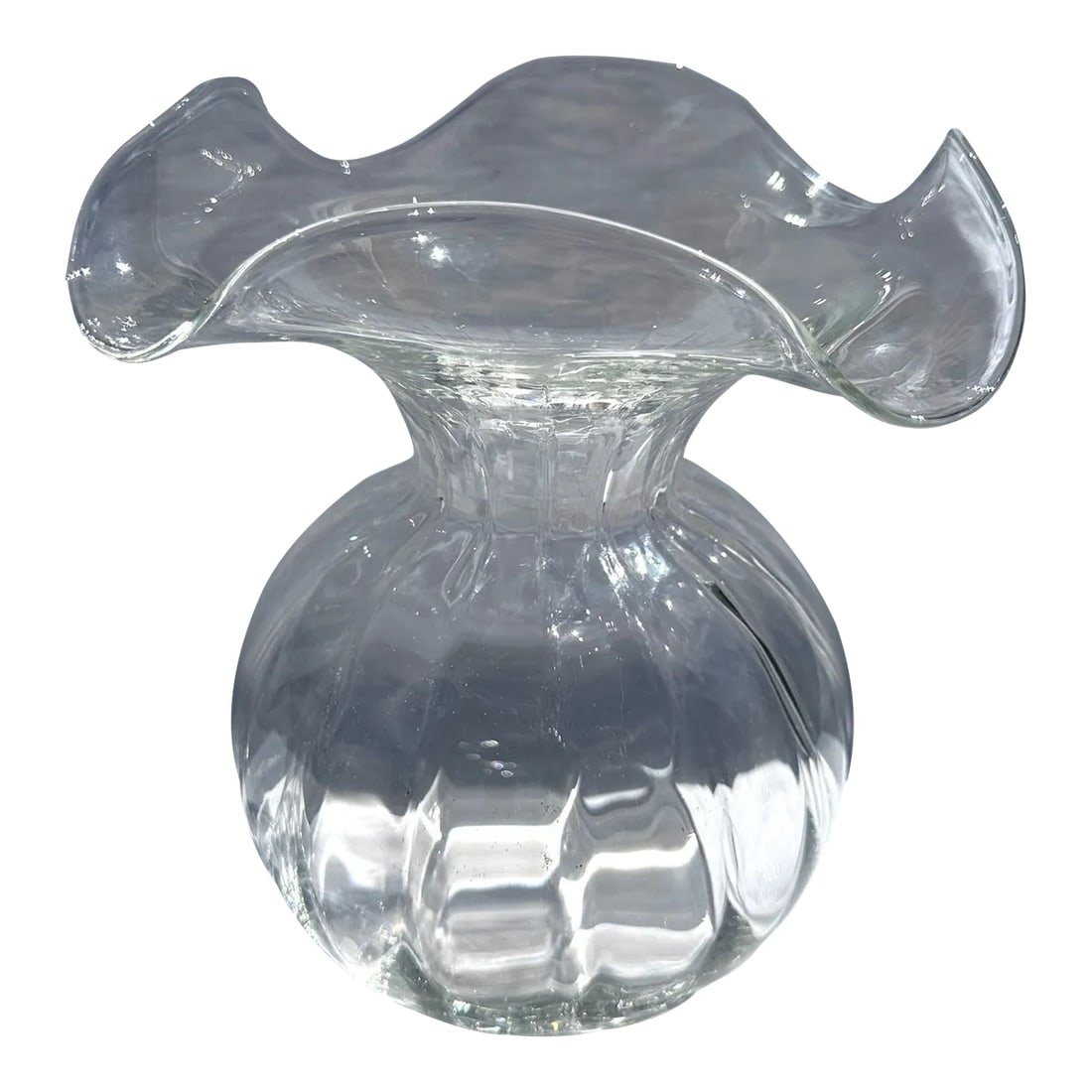 Vintage Lancel Paris Blown Glass Hibiscus Flower Vase (1 of 6)