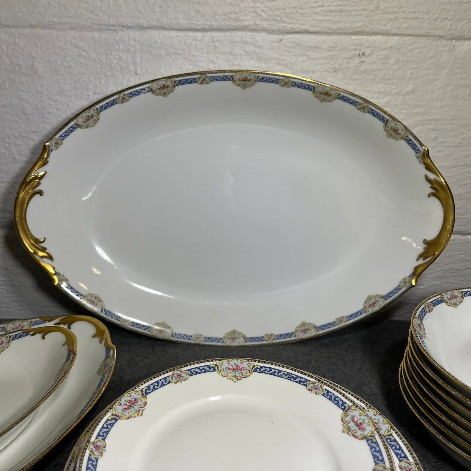 Antique Superior Limoges France Group of 20 Porcelain Serving Pieces - 4