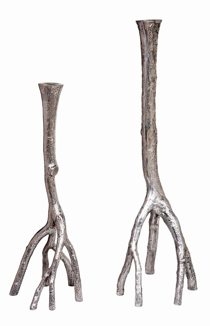 Micheal Aram Candlesticks Branch Motif- a Pair - 4