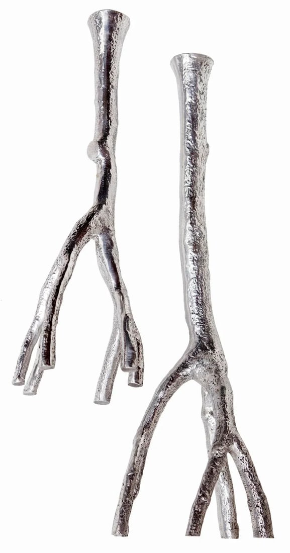 Micheal Aram Candlesticks Branch Motif- a Pair - 5
