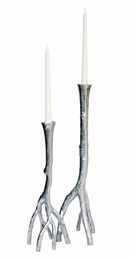 Micheal Aram Candlesticks Branch Motif- a Pair - 6