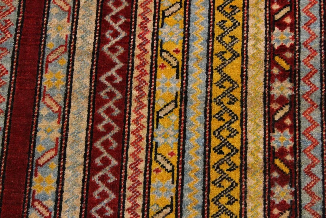 1990s Shabby Chic Tribal Khurgeen Red/Gray Wool Rug - 2'0 X 2'1 - 4