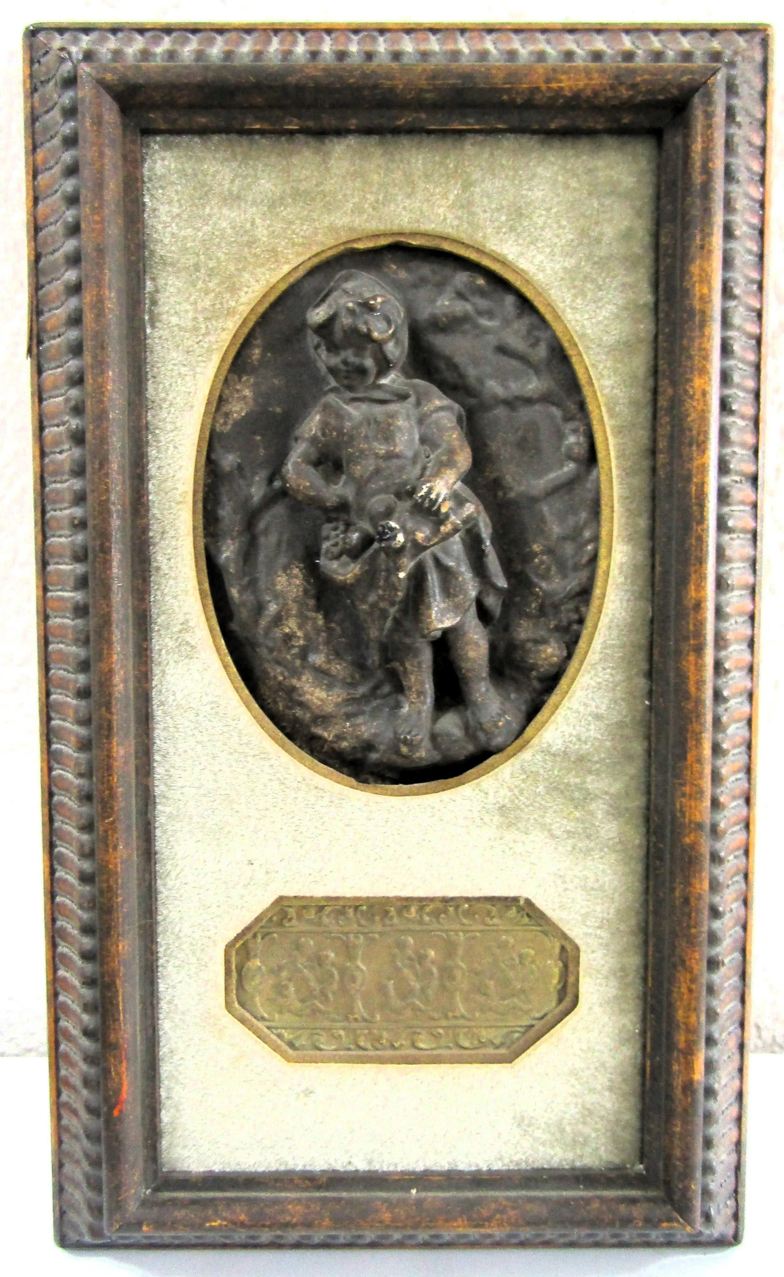 Pair of 1920s Antique Hal Kramer Co Chicago Londres 1757 3d Figurine Framed Wall Art - 7