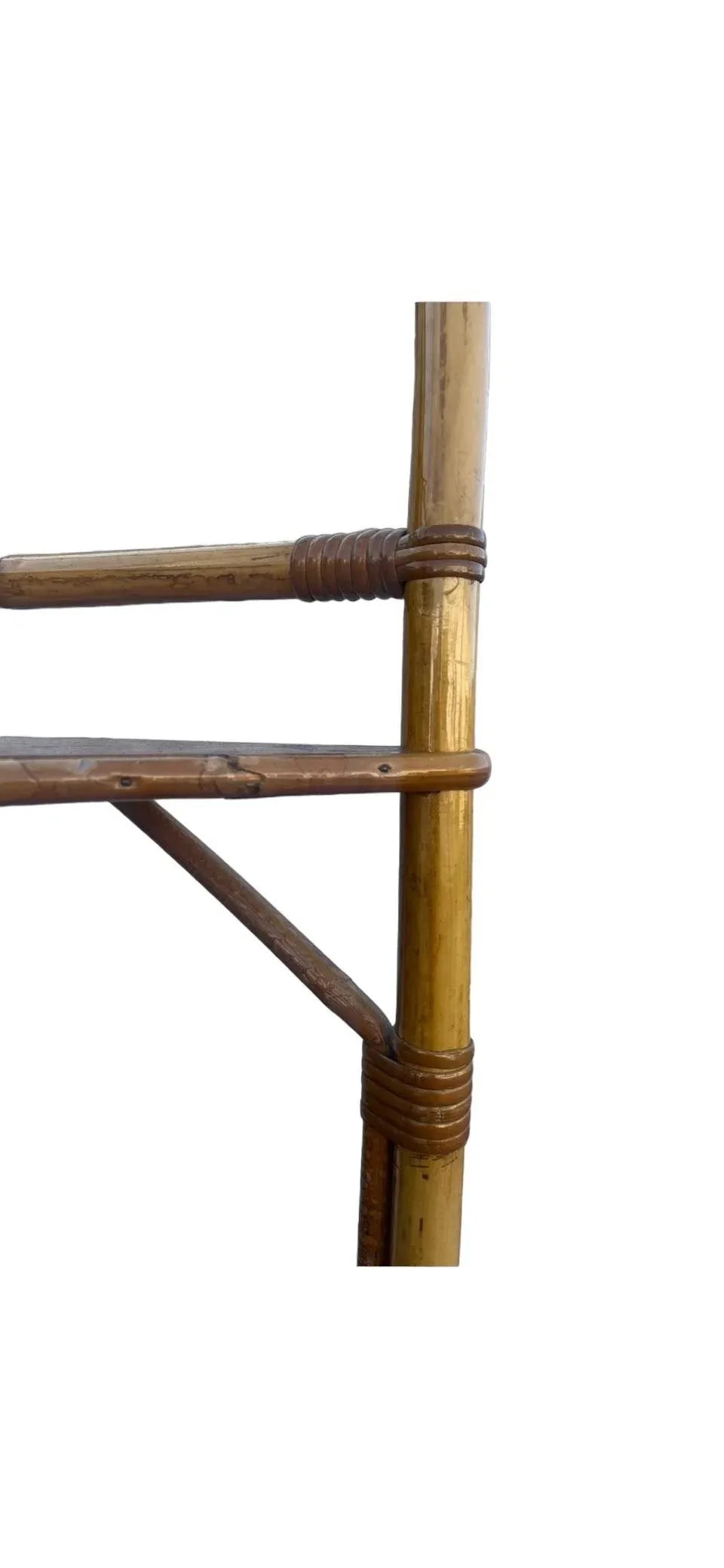 1960s Vintage Bamboo 5 Tier Corner Shelf Unit - 12
