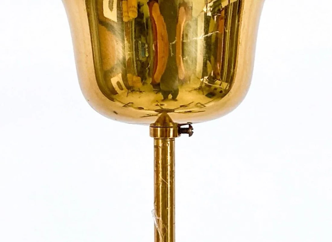 Mid-Century Swedish Brass Chandelier in the Style of Hans Bergstrom for Atelje Lyktan - 8