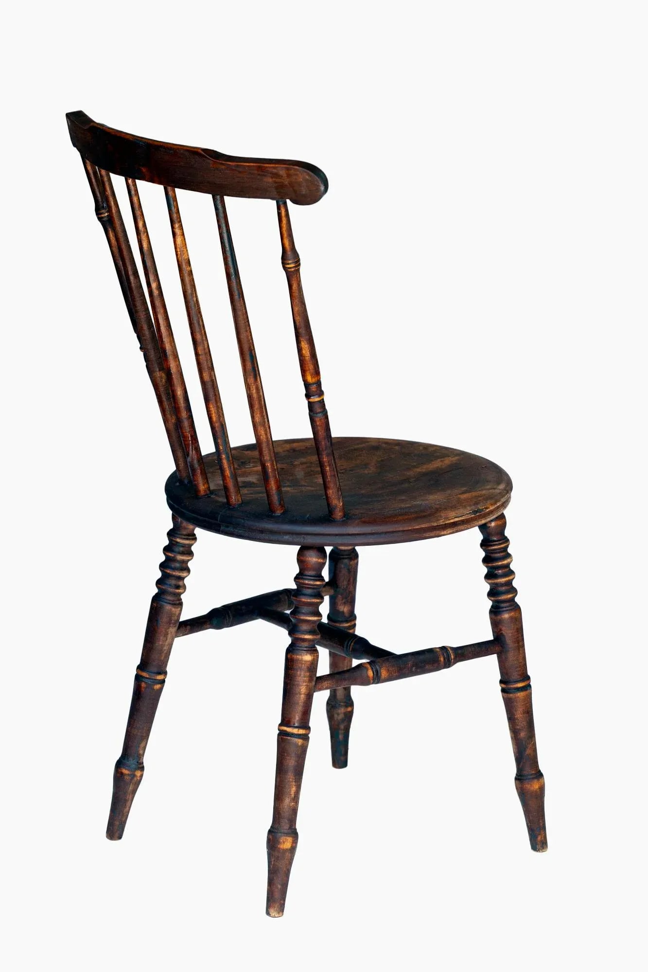 Pair; Late 18 Century Wooden Spindle Chairs - 10