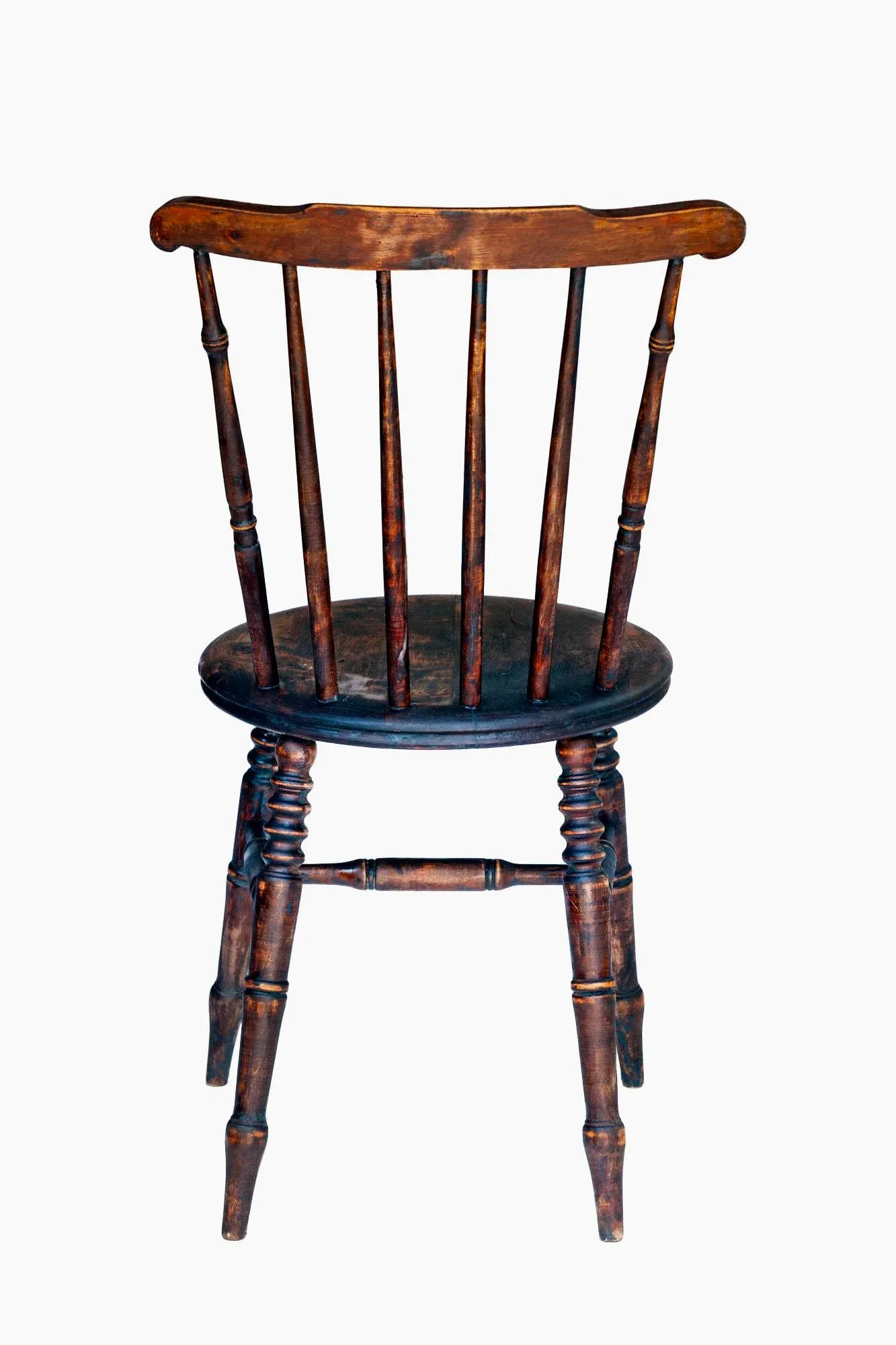 Pair; Late 18 Century Wooden Spindle Chairs - 7