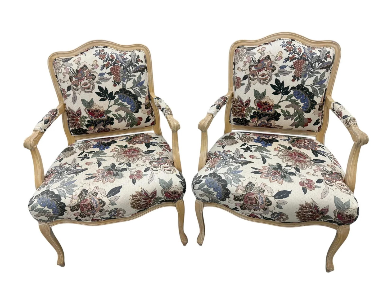 Late 20th Century Pair of Floral Armchairs - 2