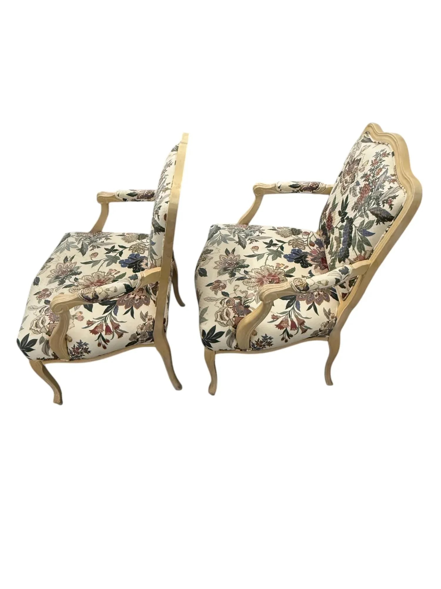 Late 20th Century Pair of Floral Armchairs - 4