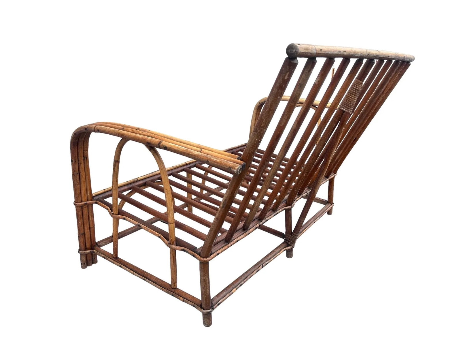 Vintage 1960's Bamboo Settee/ Loveseat - 8