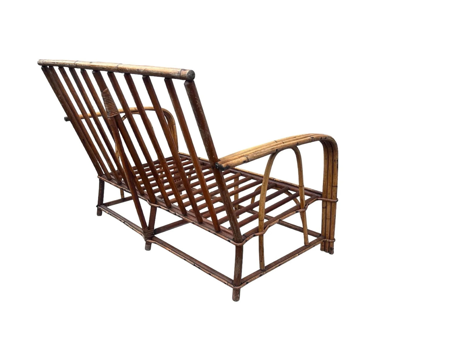 Vintage 1960's Bamboo Settee/ Loveseat - 9