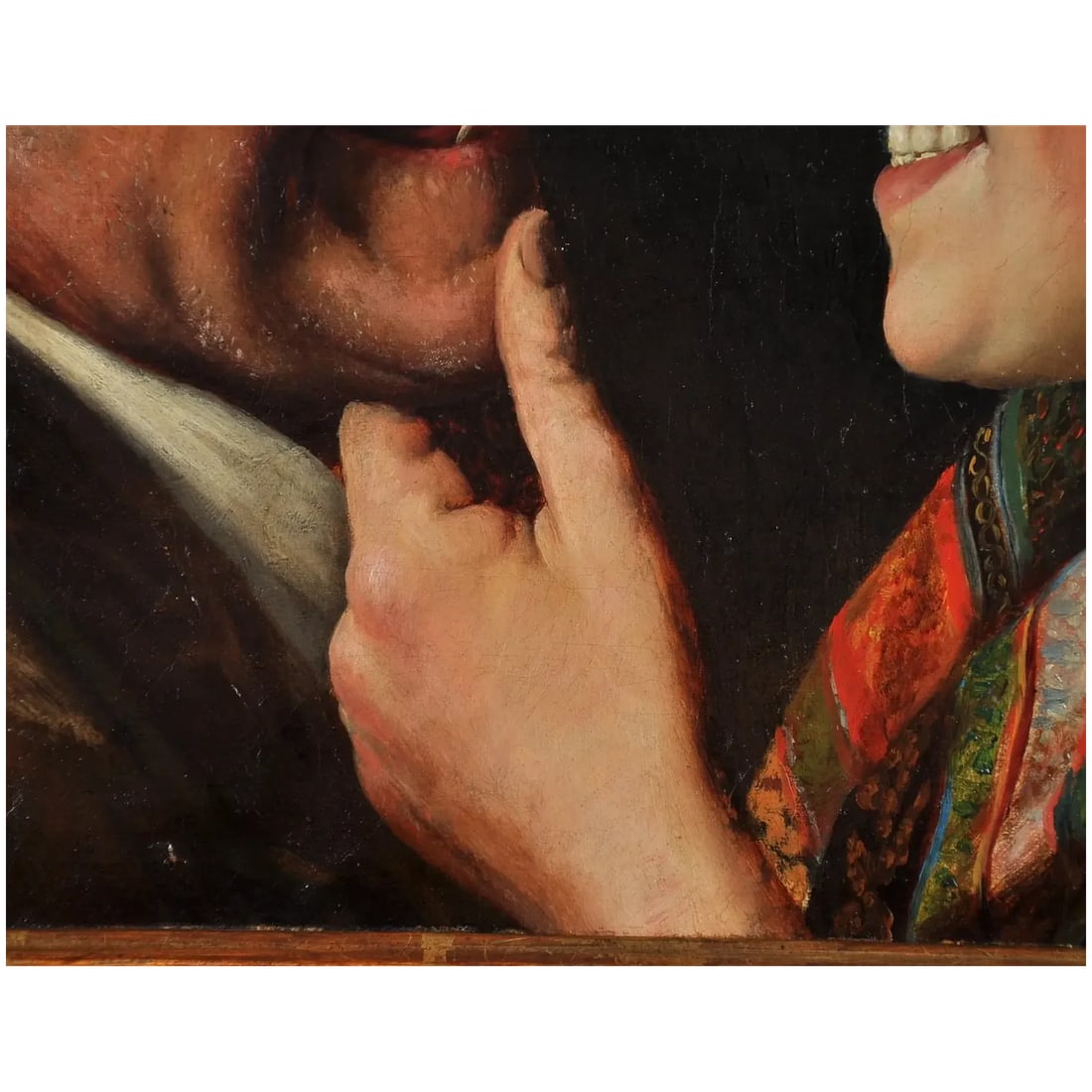 Late 19th Century Claudio Rinaldi Flirtation Oil on Canvas - 7
