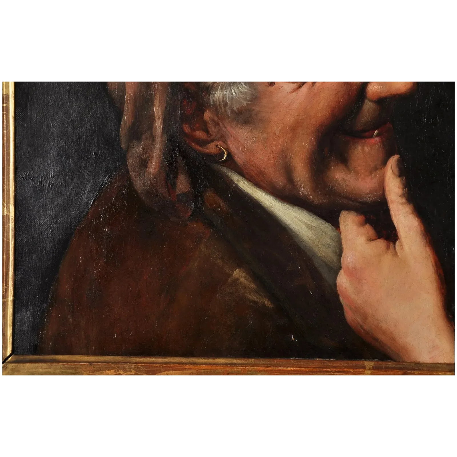 Late 19th Century Claudio Rinaldi Flirtation Oil on Canvas - 8