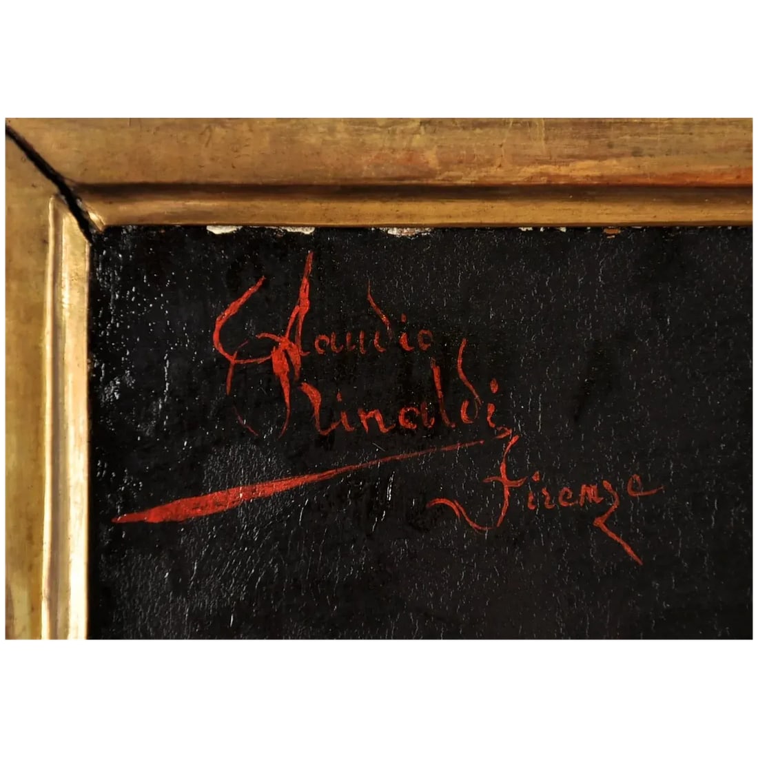 Late 19th Century Claudio Rinaldi Flirtation Oil on Canvas - 9